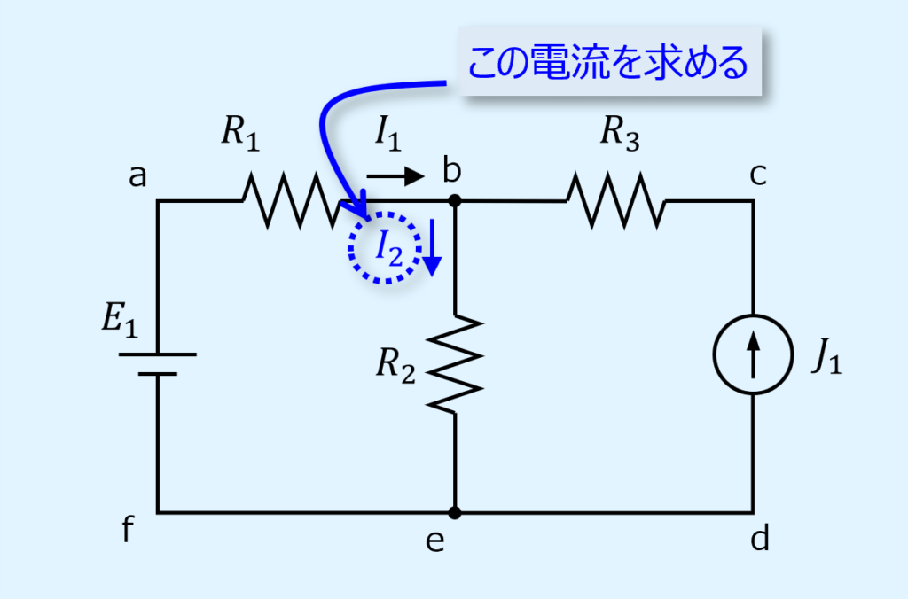 直流回路の問題（電圧源1つ,電流源1つ,電流を求める） | タニシ設計